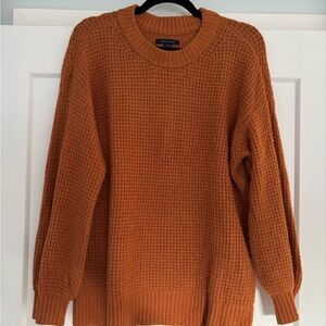 American Eagle Outfitters Warm Orange Crew Neck Sweater